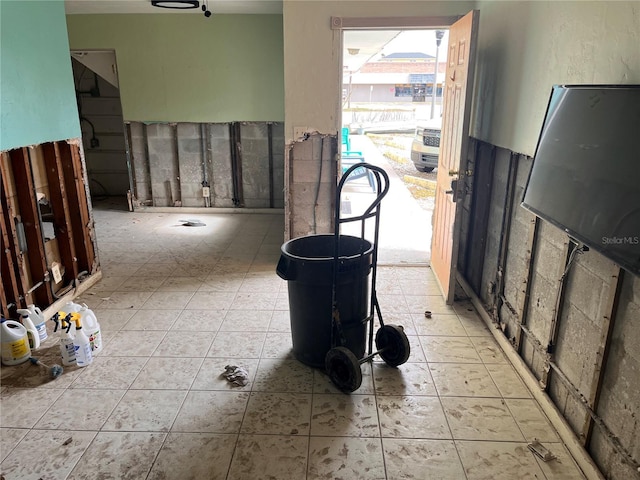 interior space with tile patterned flooring