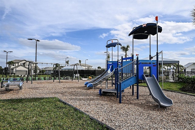 view of jungle gym