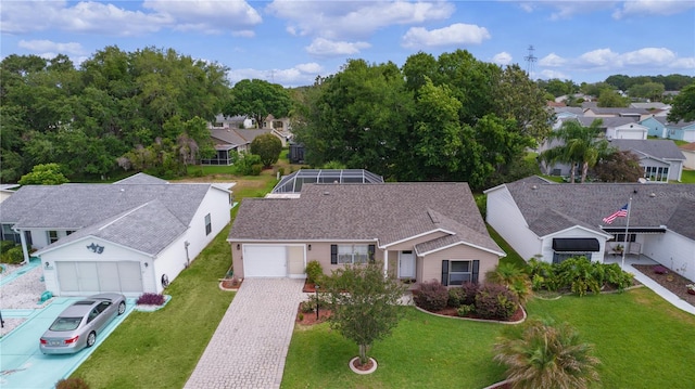 aerial perspective of suburban area