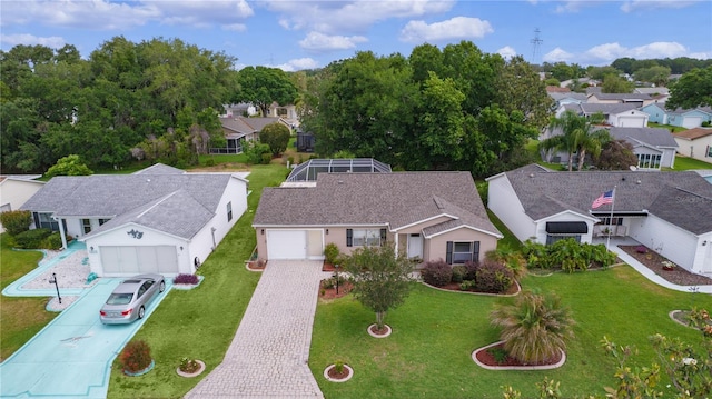 aerial view of residential area