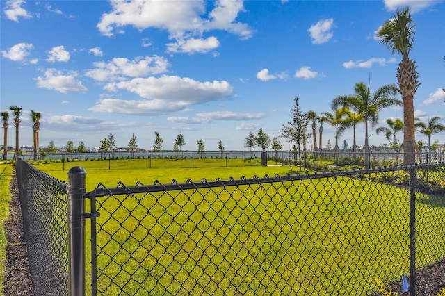 view of property's community featuring a yard and a rural view