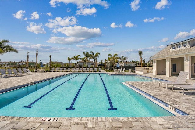 view of pool with a patio