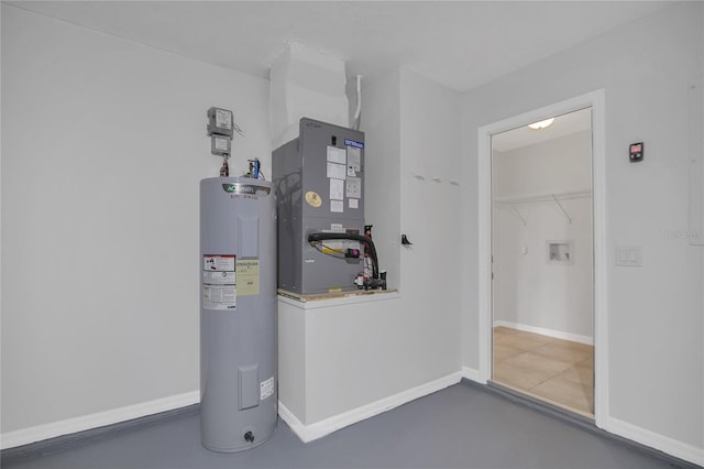 utilities featuring heating unit and water heater