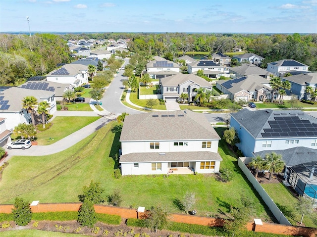 aerial view featuring a residential view