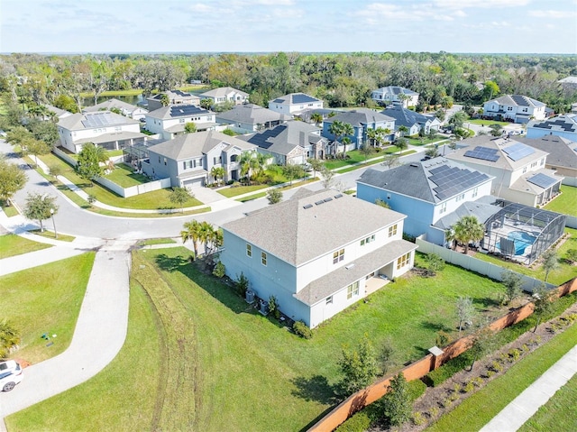 drone / aerial view with a residential view