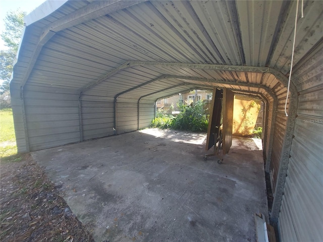 exterior space featuring a detached carport