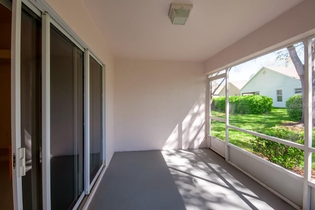 view of sunroom