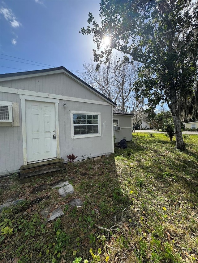 exterior space with entry steps