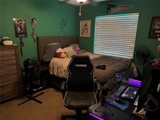 view of carpeted bedroom