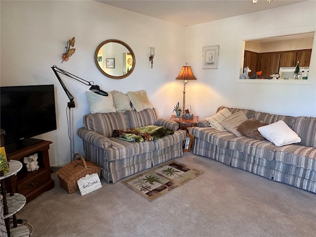 view of carpeted living room