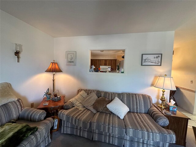 view of carpeted living room