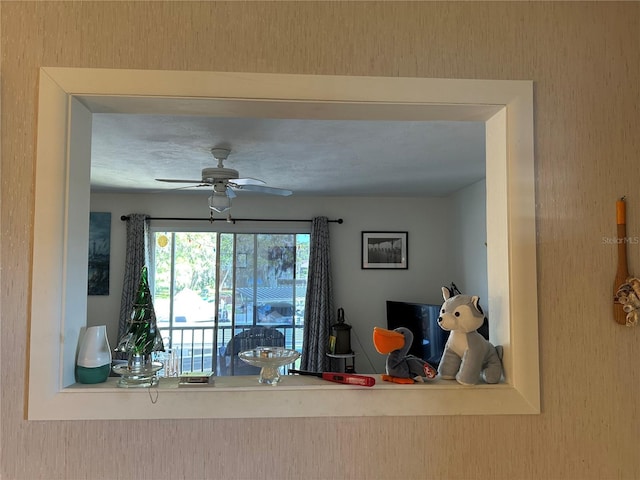 details featuring ceiling fan