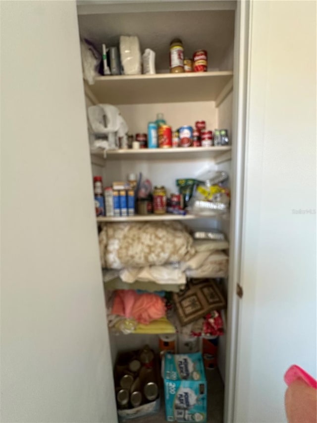 view of pantry