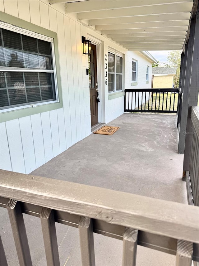 exterior space with a porch