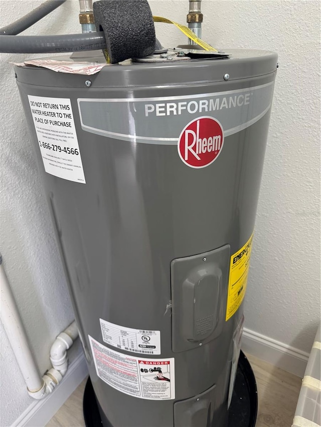 utilities featuring electric water heater