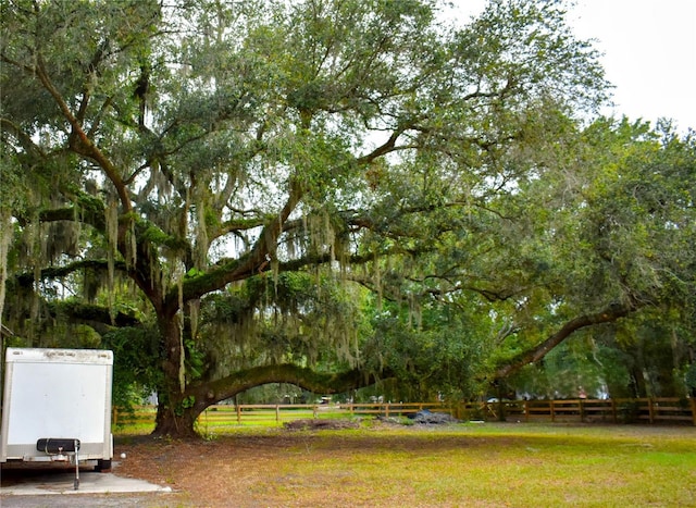 view of property's community with fence