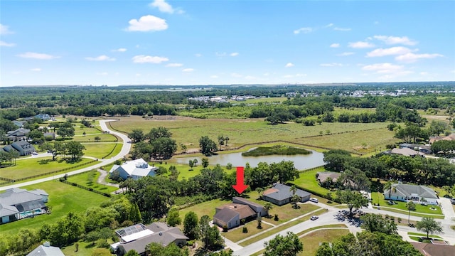 34 Misty Meadow Ln, Mulberry, FL 33860 - bird's eye view with a water view and a residential view