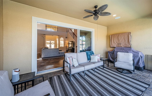 3033 Stonegate Falls Dr, Land O Lakes, FL 34638 - exterior space featuring arched walkways and visible vents