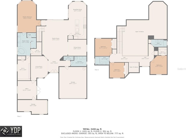 3033 Stonegate Falls Dr, Land O Lakes, FL 34638 - floor plan
