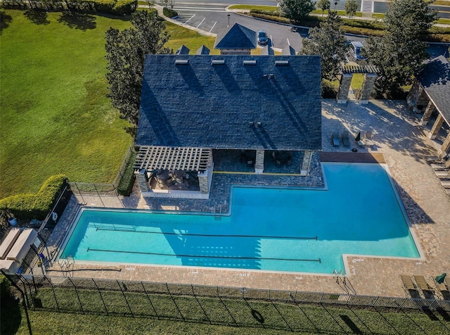 3033 Stonegate Falls Dr, Land O Lakes, FL 34638 - view of swimming pool featuring fence