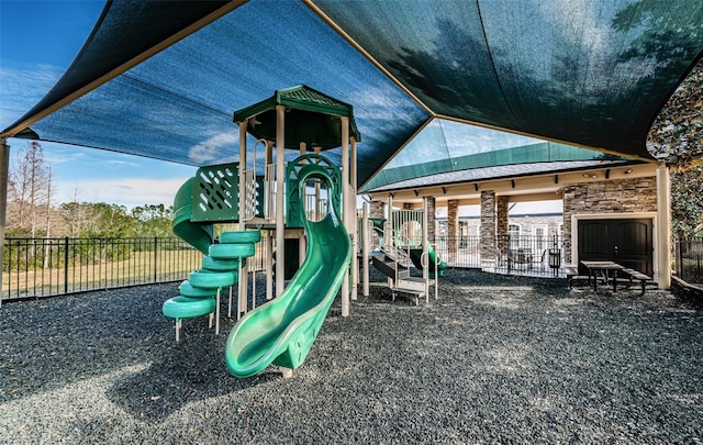 3033 Stonegate Falls Dr, Land O Lakes, FL 34638 - community jungle gym with fence