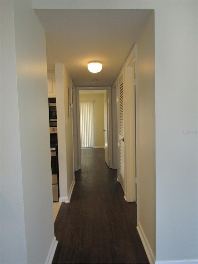 3102 W Horatio St Unit 12, Tampa, FL 33609 - hallway with baseboards and wood finished floors