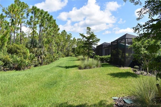 2735 Lavandula Ct, North Port, FL 34289 - view of yard featuring a lanai