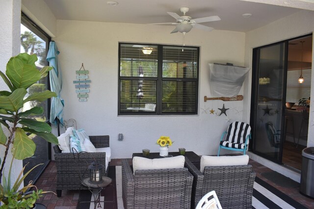 2735 Lavandula Ct, North Port, FL 34289 - view of patio featuring ceiling fan