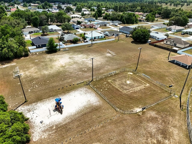 drone / aerial view with a residential view