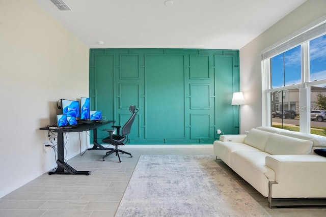 office with baseboards