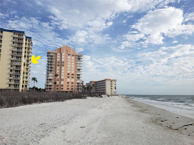 water view featuring nearby beach