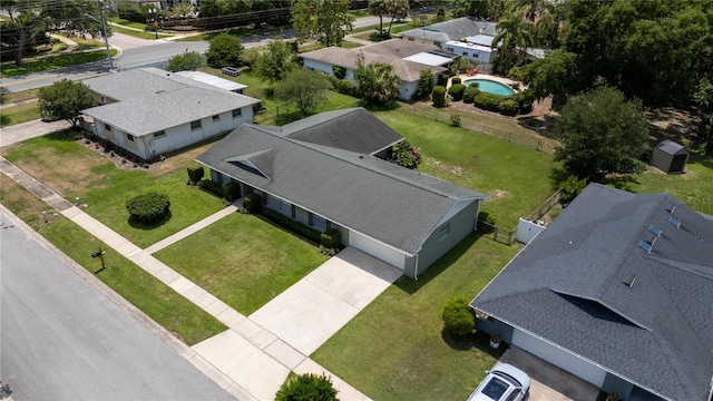4514 Crichton Ln, Orlando, FL 32806 - aerial view of residential area featuring a pool