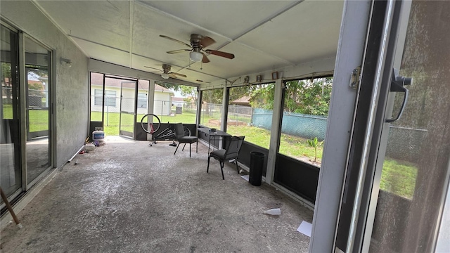 303 Silk Oak Dr, Kissimmee, FL 34743 - sunroom with a ceiling fan