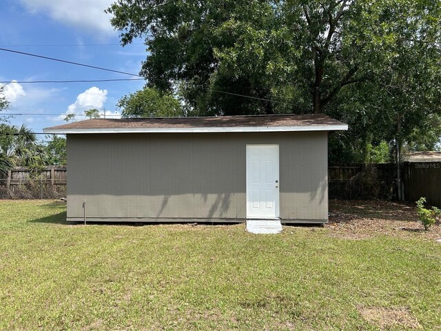 view of shed