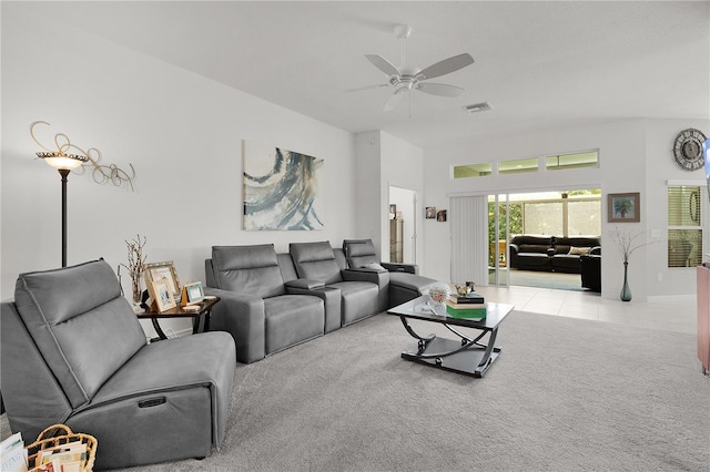924 Figwood Loop, The Villages, FL 32163 - living room with ceiling fan and carpet floors