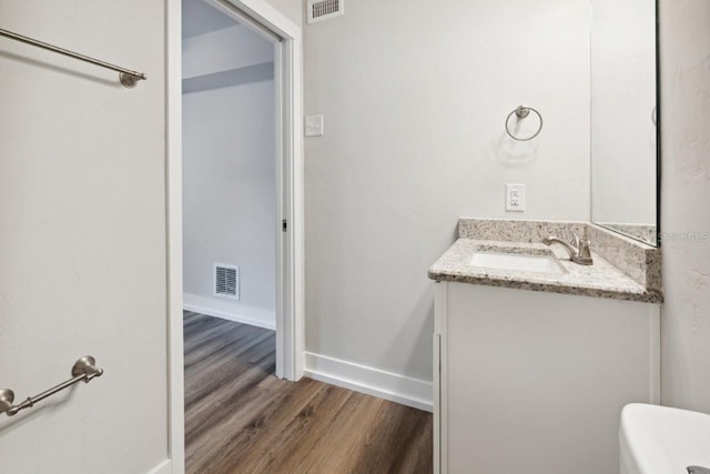 302 NW 7th Ter, Gainesville, FL 32601 - bathroom featuring vanity and wood finished floors