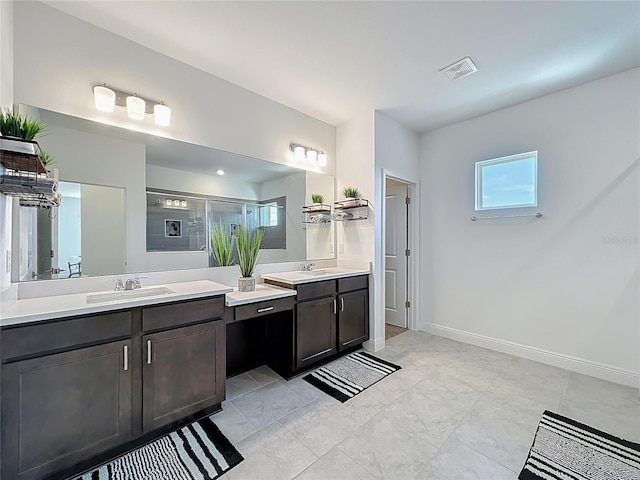 2044 Keystone Pass Blvd, Minneola, FL 34715 - bathroom featuring vanity and a shower stall