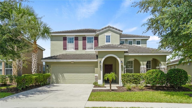 view of front of home featuring a garage