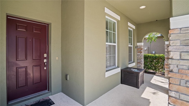 view of doorway to property