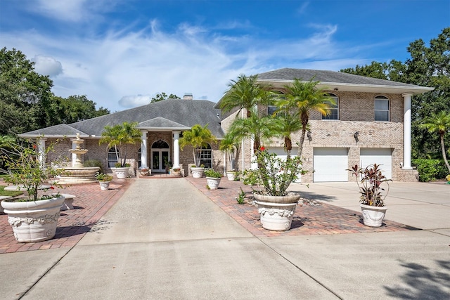 view of front of house featuring a garage