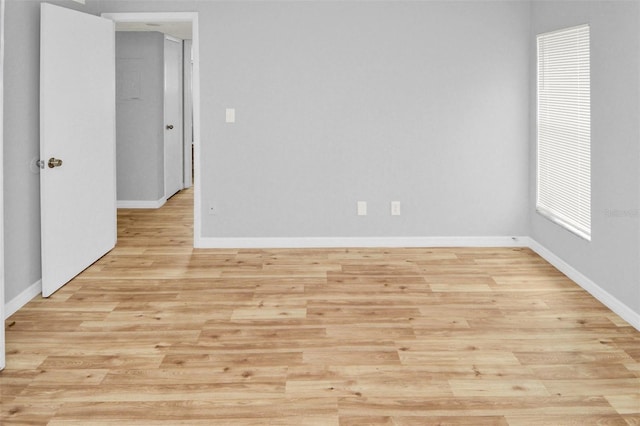 empty room featuring light hardwood / wood-style floors