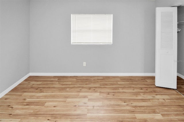 unfurnished bedroom featuring light hardwood / wood-style flooring