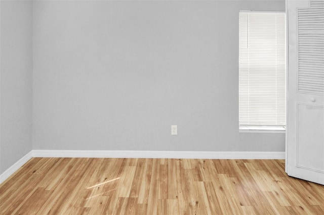 empty room featuring light wood-type flooring