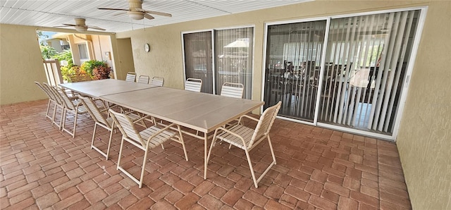 view of patio / terrace with ceiling fan