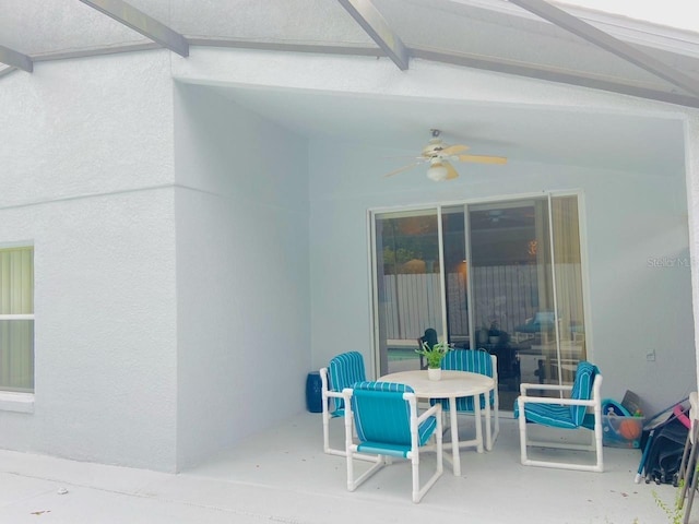 view of patio / terrace with ceiling fan