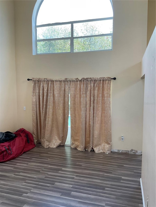 interior space featuring dark hardwood / wood-style flooring