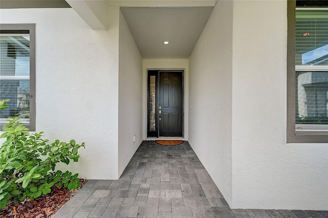 view of doorway to property