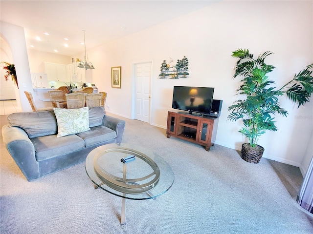 view of carpeted living room