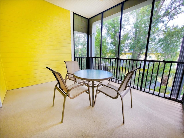 view of sunroom