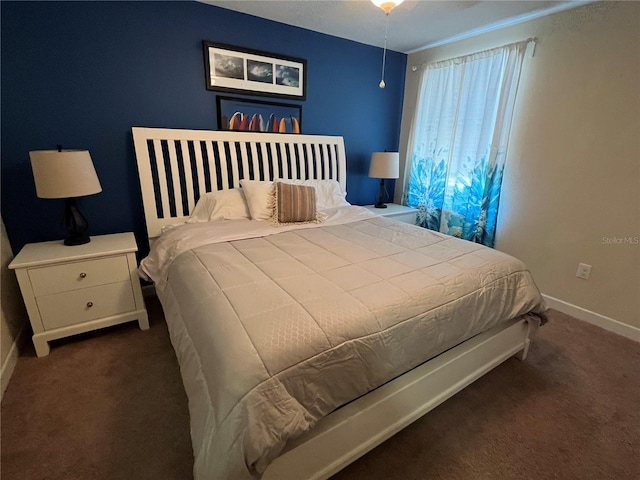 view of carpeted bedroom